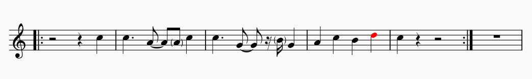 Hook Line and Sinker - dodicesima posizione - partitura ritornello